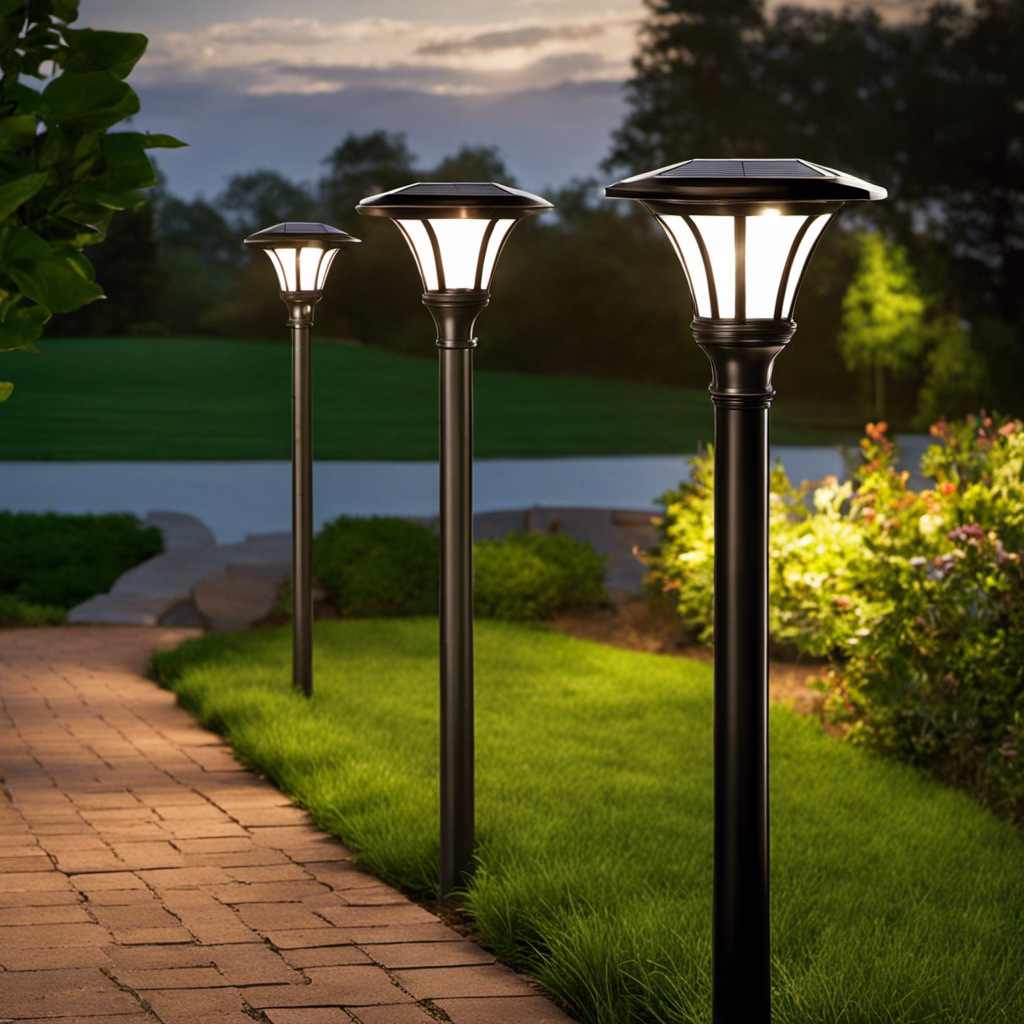 An image showcasing various types of solar top post lights, highlighting their benefits such as energy savings, eco-friendliness, and easy installation