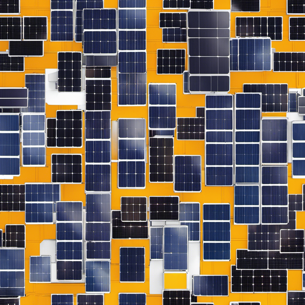 An image featuring a rooftop covered with different types of solar panels, showcasing their varying sizes, designs, and colors