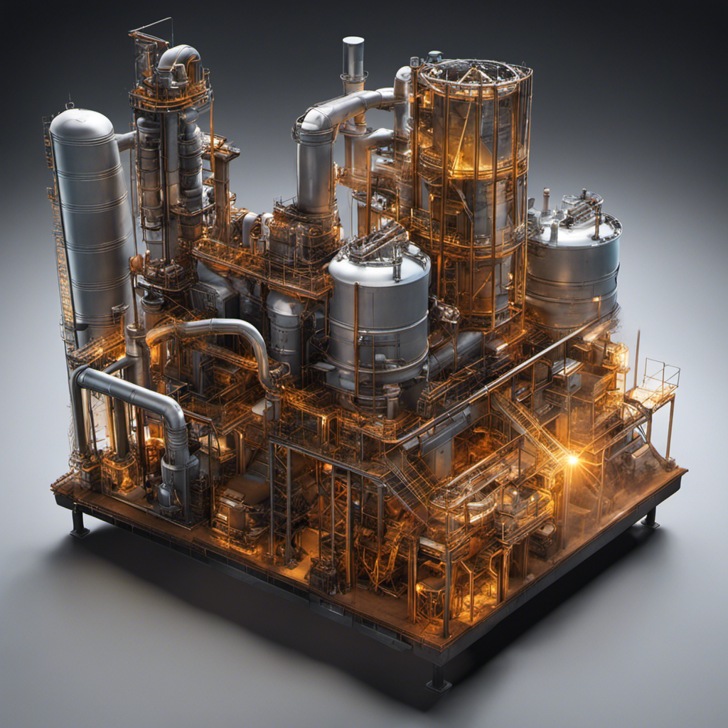 An image that vividly depicts the crucial moment in geothermal energy production where the heat generated from underground sources is transformed into electricity, showcasing the intricate machinery and components involved