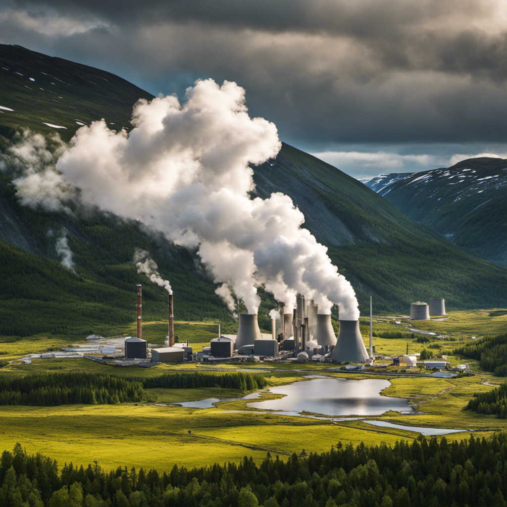 An image showcasing Norway's geothermal energy system