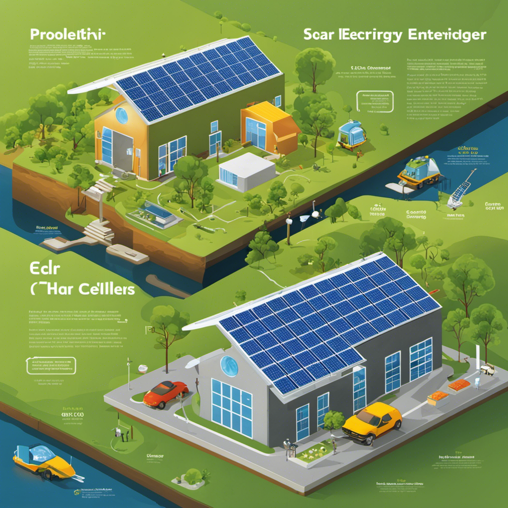 An image showcasing a side-by-side comparison of the cost of producing electricity from solar cells versus other renewable energy sources