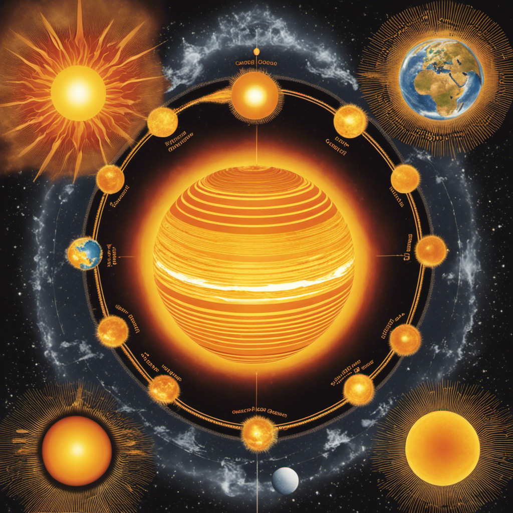 An image showcasing Earth's varying energy intake from the sun, portraying the solar cycle's influence