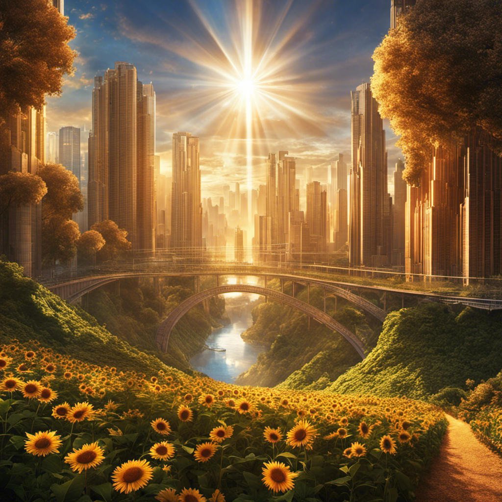 An image depicting a radiant sun emitting powerful rays that reach the Earth