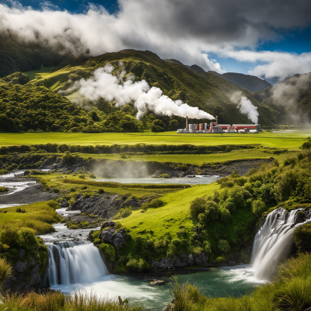 An image showcasing the remarkable utilization of geothermal energy in New Zealand