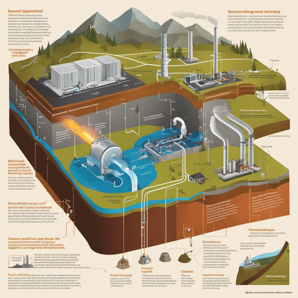An image showcasing a simplified diagram of the geothermal energy generation process