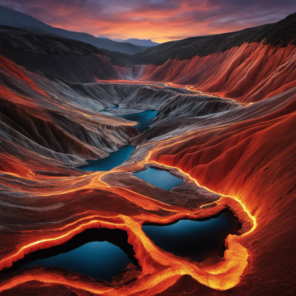 An image showcasing the intricate underground process of geothermal energy formation