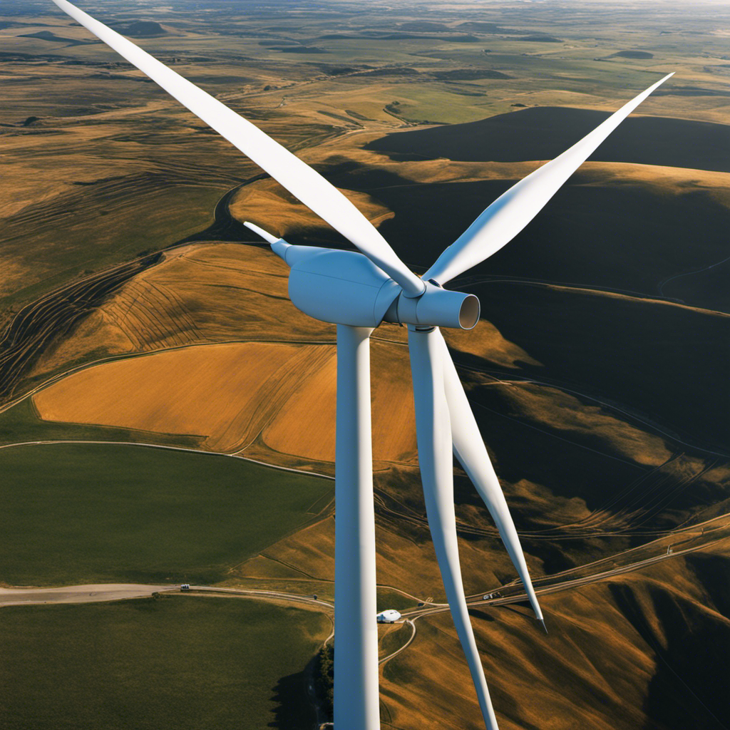 An image showcasing the immense weight of a wind turbine wing