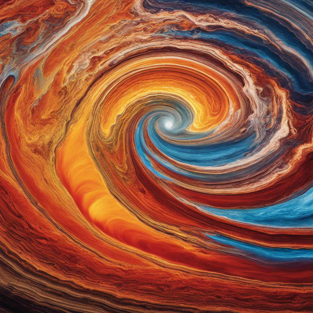 An image showcasing Earth's vibrant layers, from the scorching inner core to the cool crust