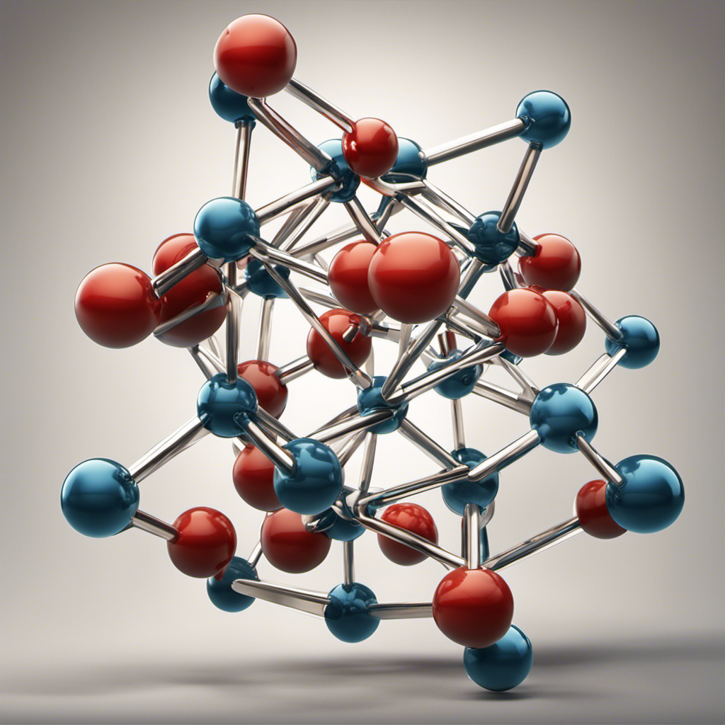 An image showcasing a realistic molecular structure, highlighting the positions of atoms and their bond lengths