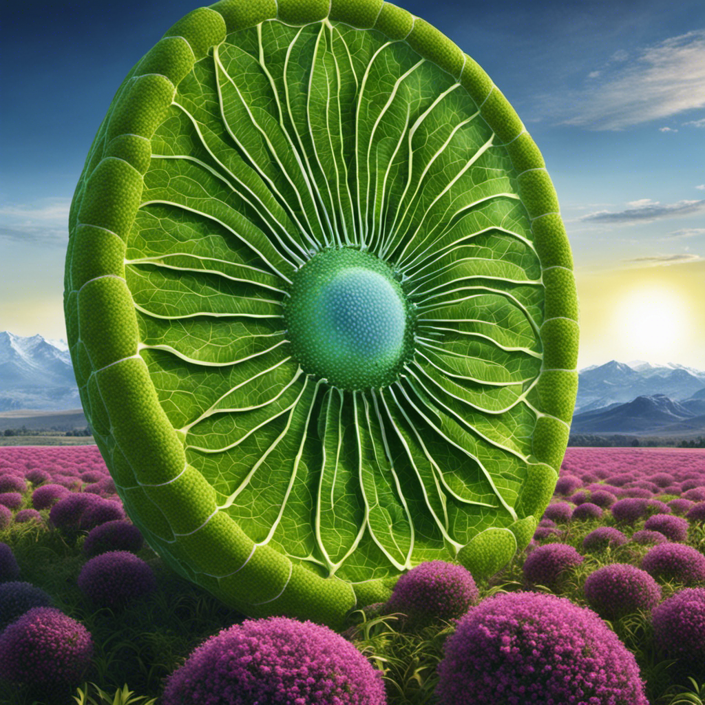 An image showing the detailed structure of a chloroplast, highlighting the thylakoid membrane system embedded within the stroma