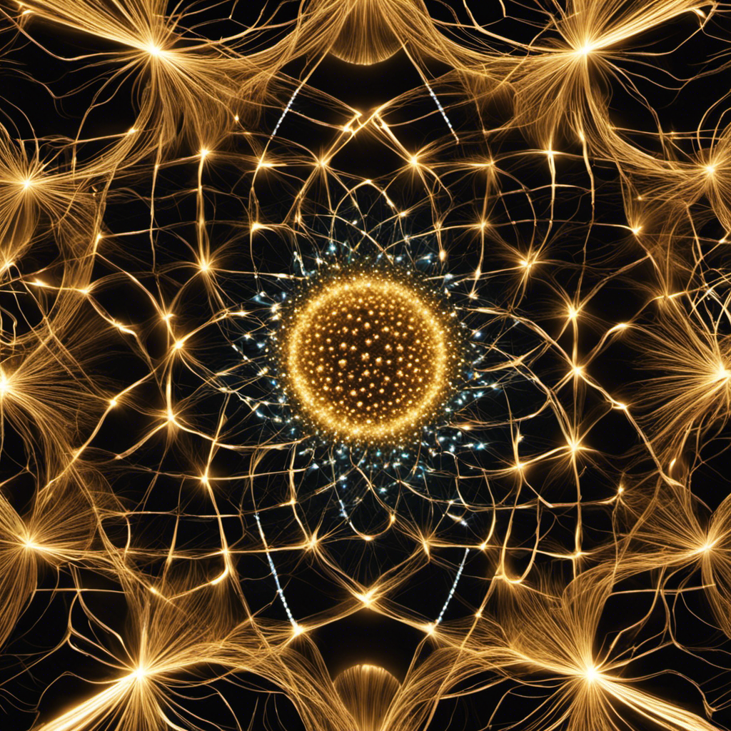An image showcasing a close-up view of an ionic lattice, composed of intricately arranged positively and negatively charged ions held together by strong electrostatic forces
