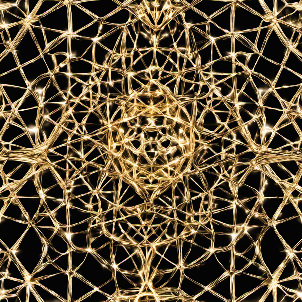 An image showcasing a crystal lattice structure, with positively and negatively charged ions arranged in a precise and symmetrical pattern