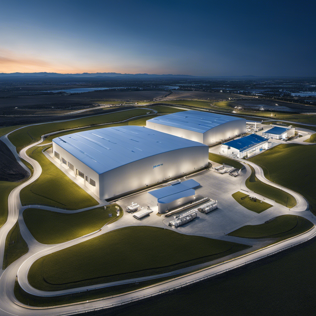 An image showcasing a state-of-the-art hydrogen storage facility, featuring a meticulously designed infrastructure of high-pressure tanks, advanced safety measures, and cutting-edge technology, symbolizing the triumph over challenges in hydrogen vehicle storage