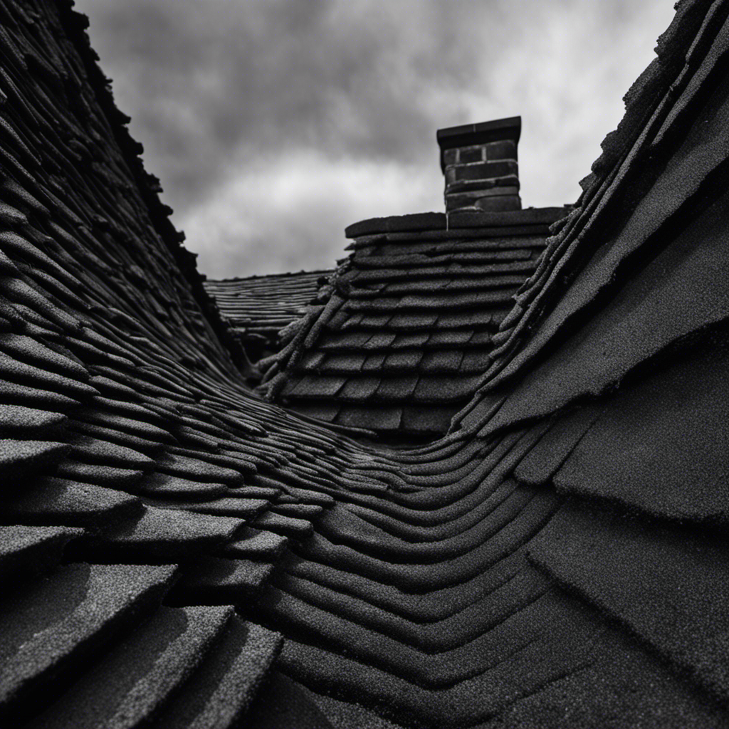 An image showcasing a close-up of a chimney brush vigorously sweeping through a thick layer of black, tar-like creosote build-up, revealing a clean and clear chimney interior underneath