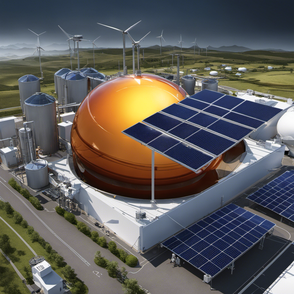 An image depicting a solar panel system connected to a storage tank
