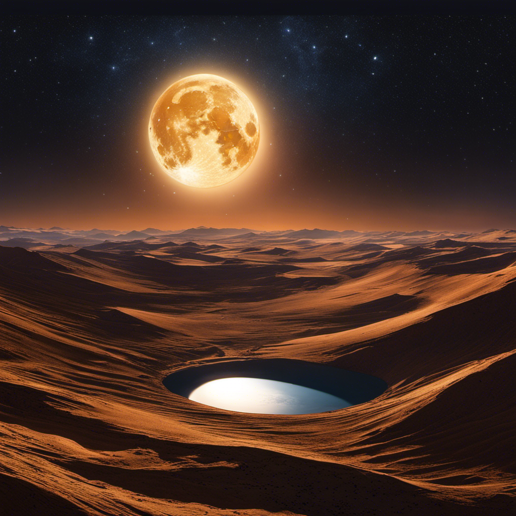 An image capturing the serene lunar landscape under a star-filled sky