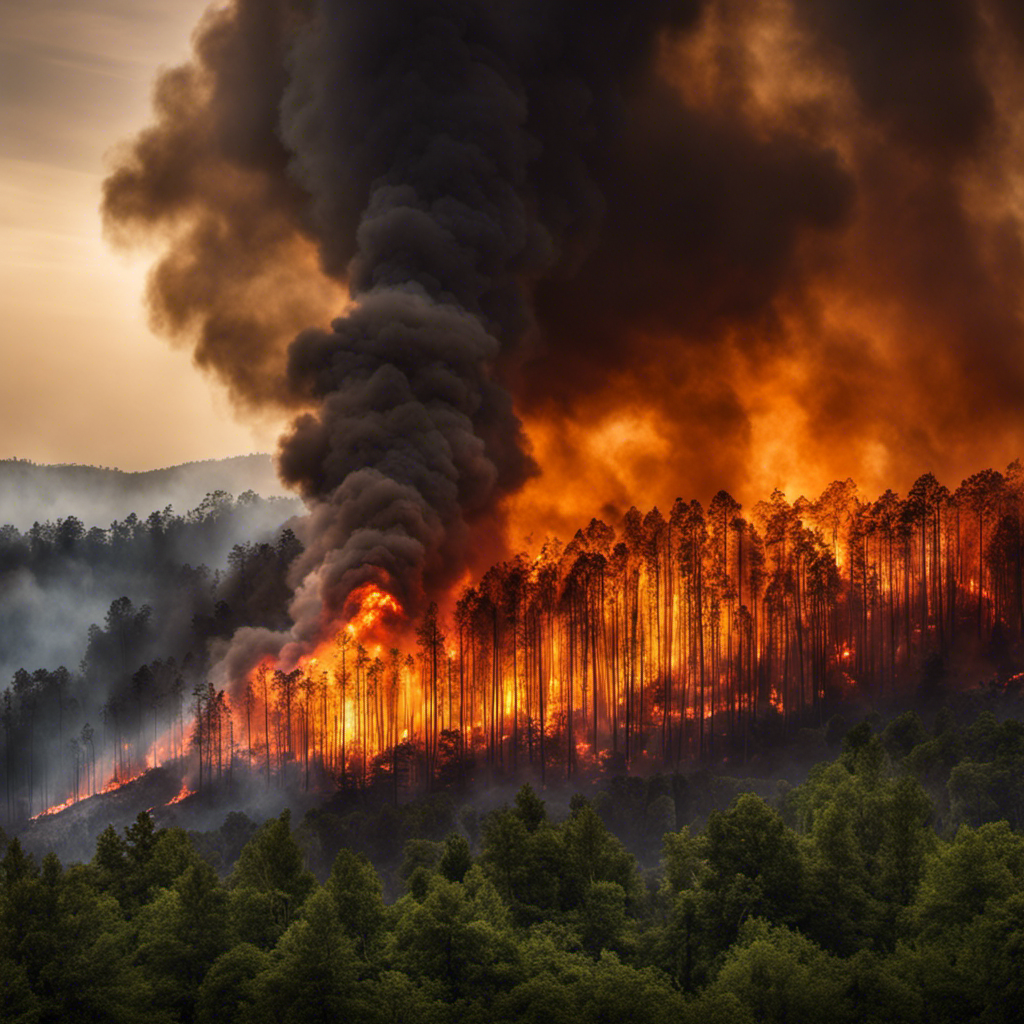 An image showcasing the devastating consequences of biomass burning on the environment