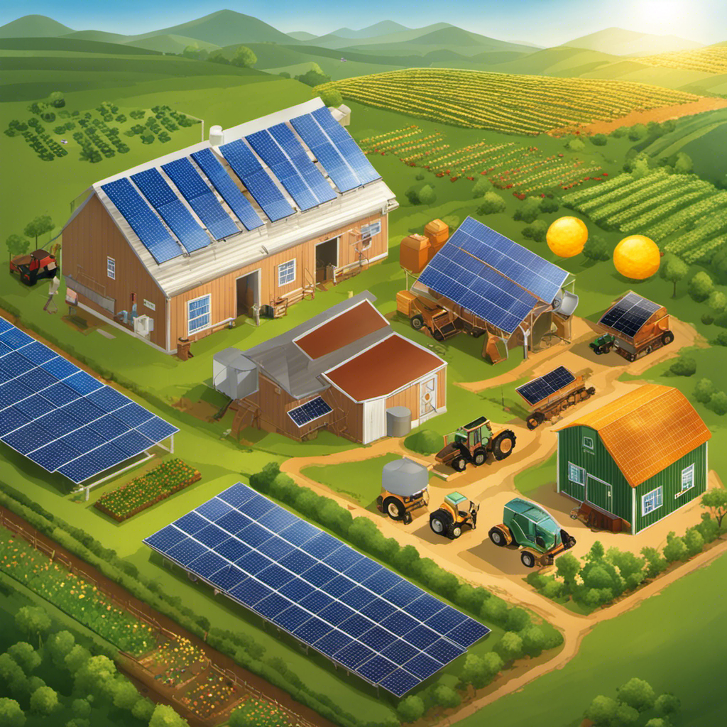 An image showcasing the four types of solar energy utilization in agriculture