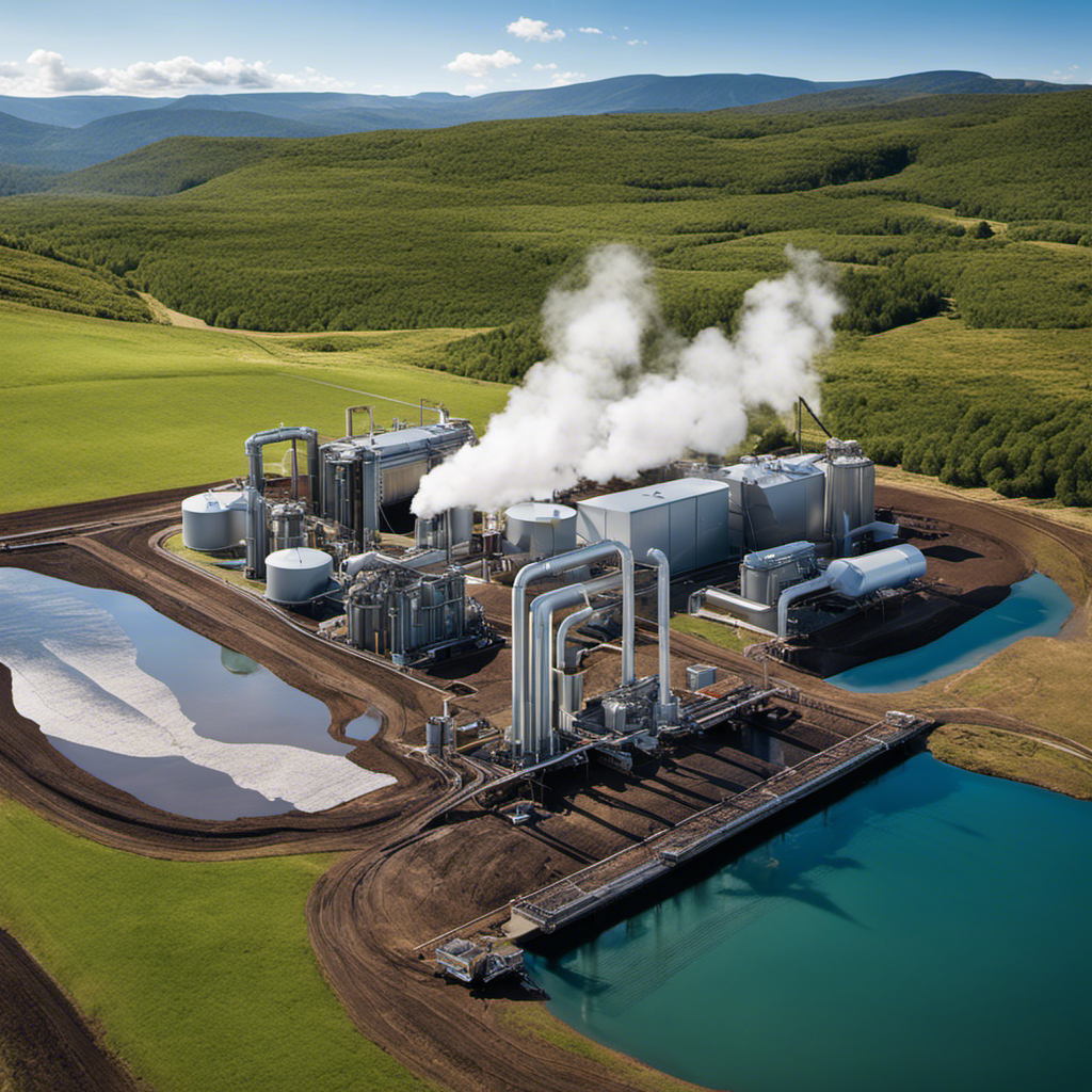 An image showcasing an open loop geothermal energy system, portraying its waste products