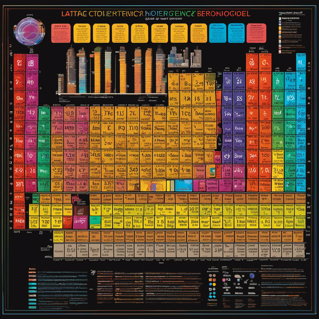 An image showcasing a periodic table with enlarged atoms and vibrant colors, depicting the trend of increasing lattice energy across a period