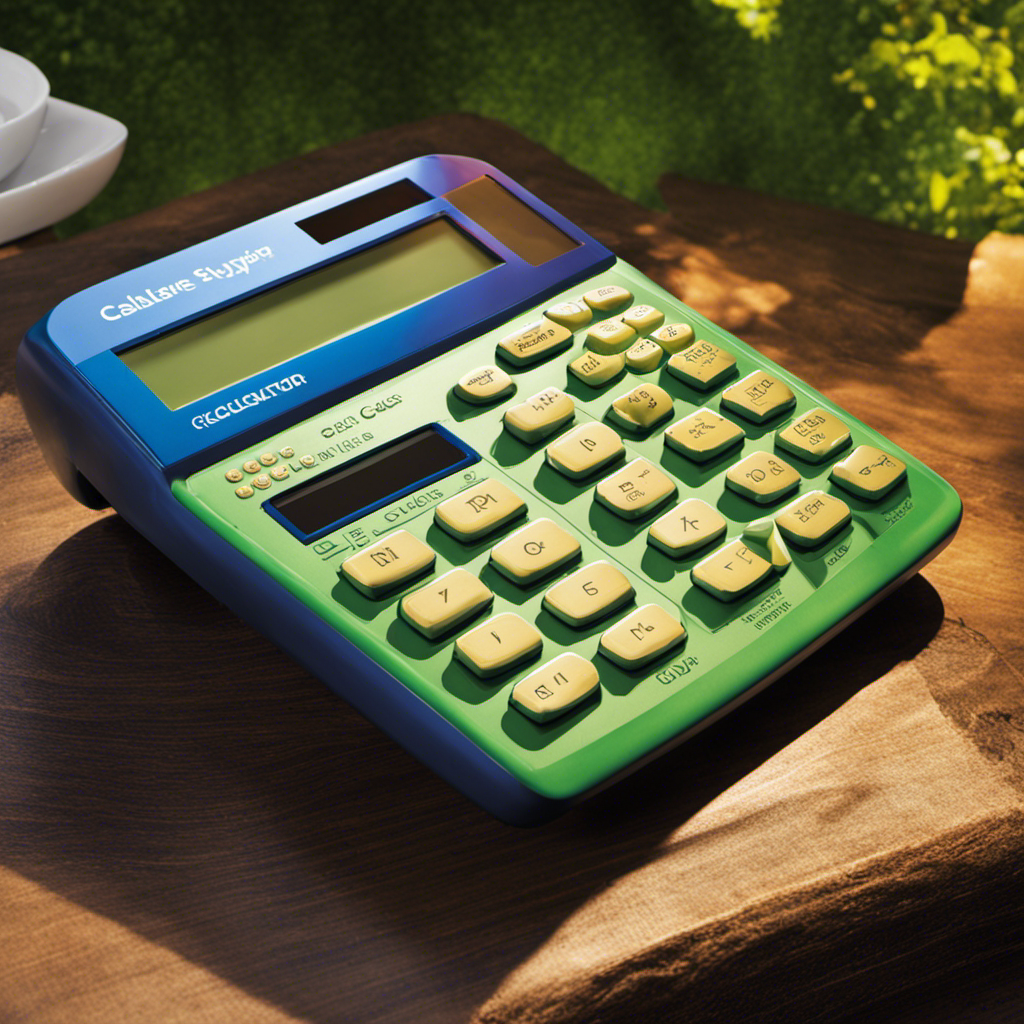 An image showcasing a solar-powered calculator in action