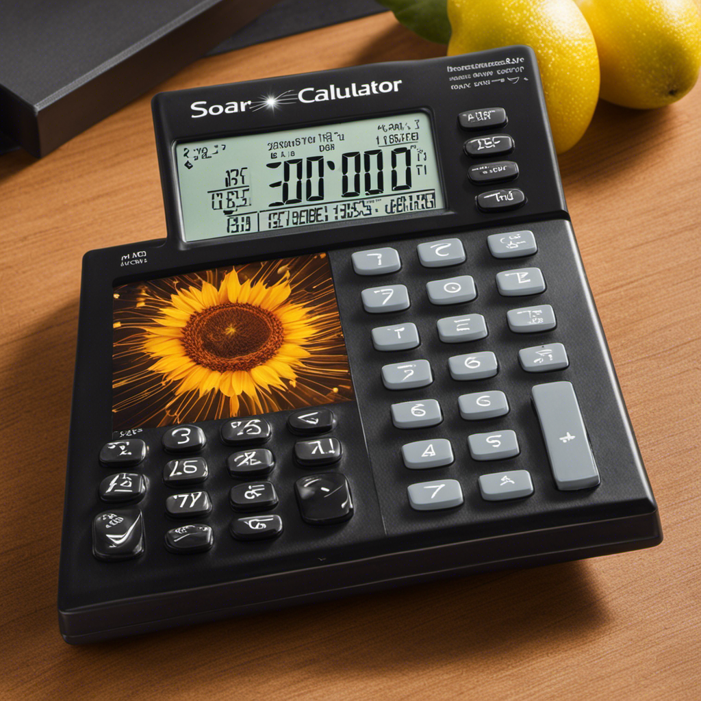 An image capturing the intricate energy transformation in a solar-powered calculator