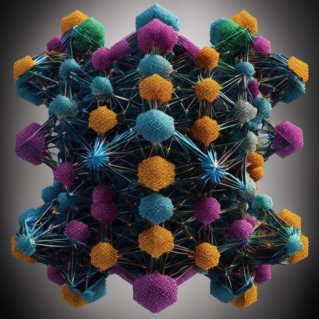 An image showcasing the intricate arrangement of Li3N crystal lattice, emphasizing the strong bonds formed between lithium and nitrogen atoms