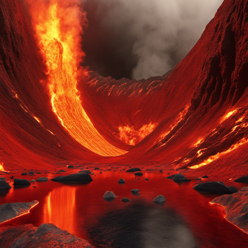 An image depicting a vast, underground reservoir of scorching magma beneath the Earth's surface