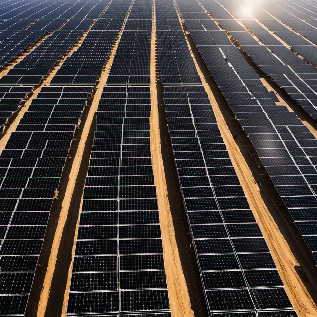 An image showcasing the immense solar powerplant in Spain, revealing its cutting-edge technology