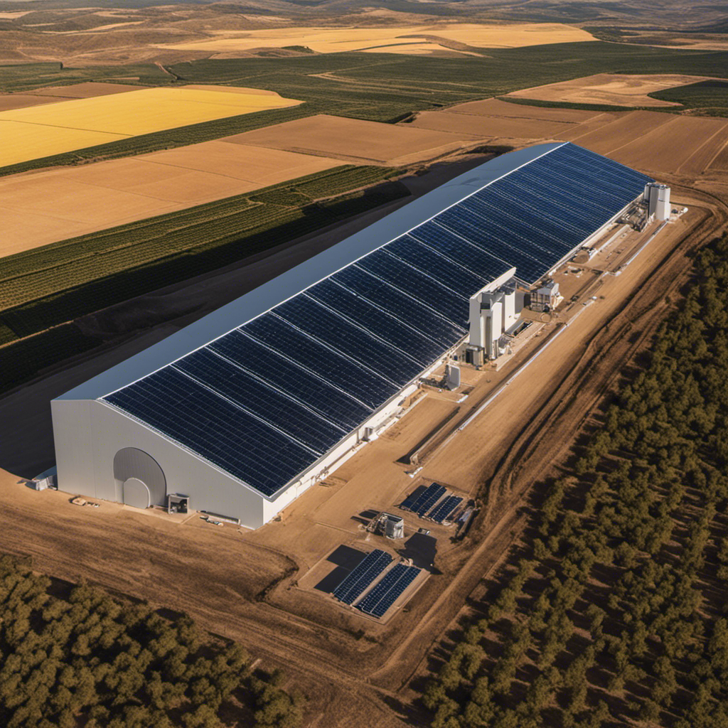 An image that depicts a battery system connected to Spain's first solar power plant, showcasing the advantages and disadvantages of using batteries for energy storage