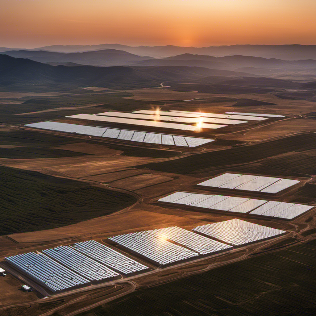 An image showcasing the seamless integration of Spain's inaugural solar power plant, highlighting the crucial role of energy storage in grid stability