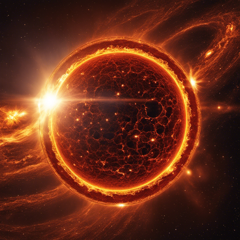 An image showcasing a radiant sun emitting 2