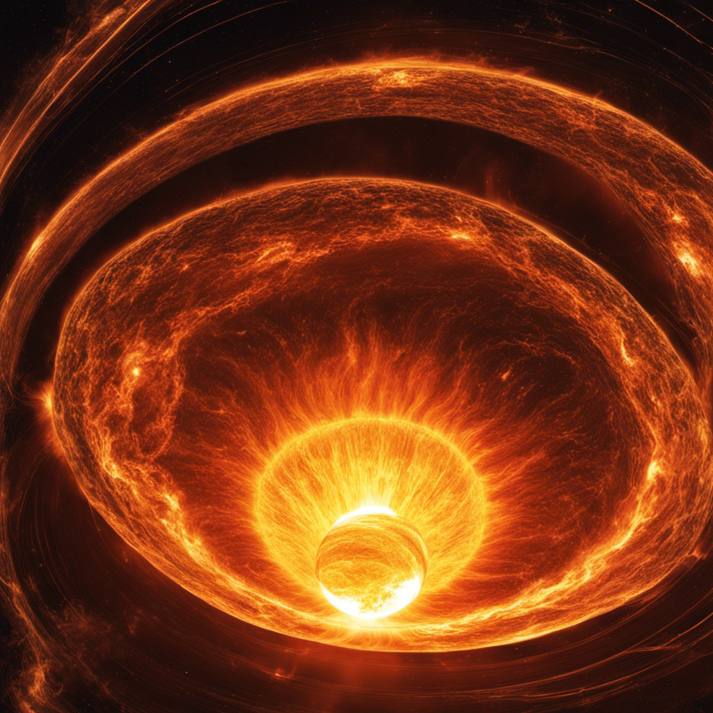 An image showcasing the radiative zone, the inner core of the sun where solar energy begins its journey