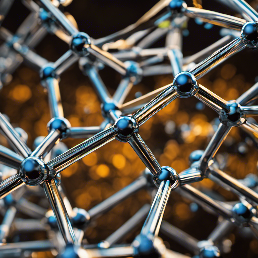 An image showcasing a magnified lattice structure with multiple compounds, emphasizing their intricate arrangement of positively and negatively charged ions