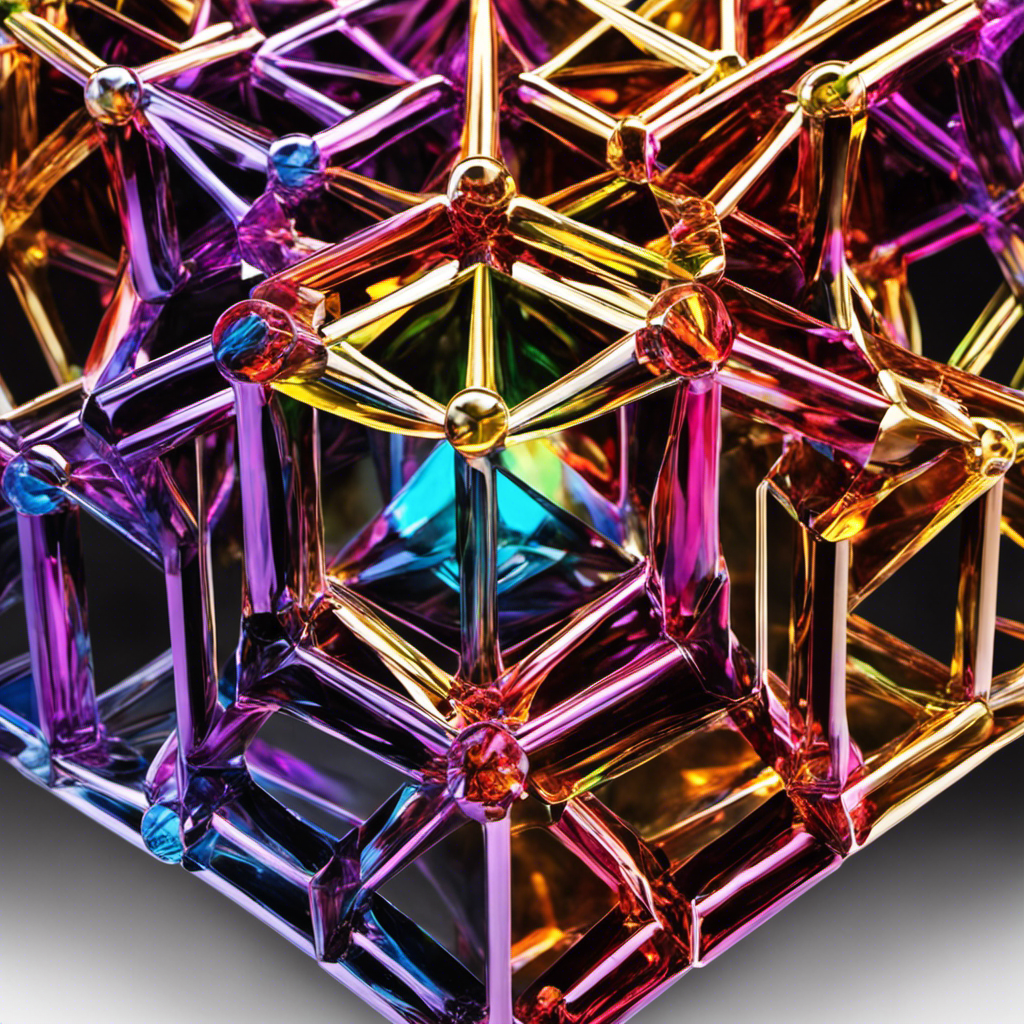 An image showcasing two crystal lattices, one representing K2O and the other CaO