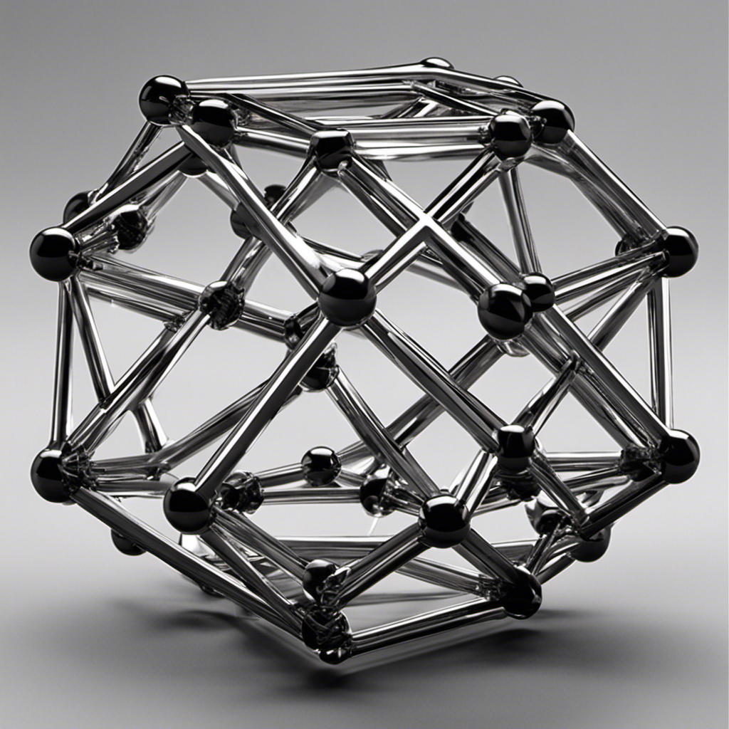 An image that depicts an intricate lattice structure with well-defined crystal planes, showcasing the varying sizes of cations and anions in different ionic solids, to explore the concept of negative lattice energy