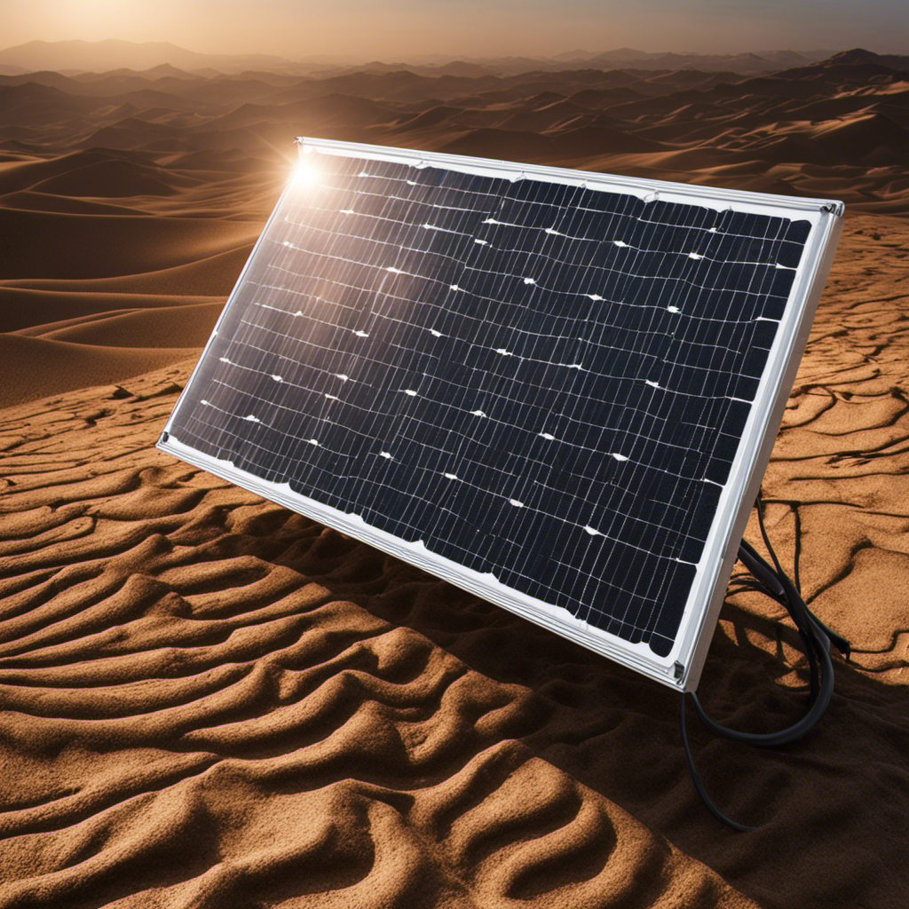 An image showcasing a solar panel covered in thick layers of dust and dirt, symbolizing the disadvantage of reduced efficiency due to maintenance requirements and the need for regular cleaning in solar energy systems