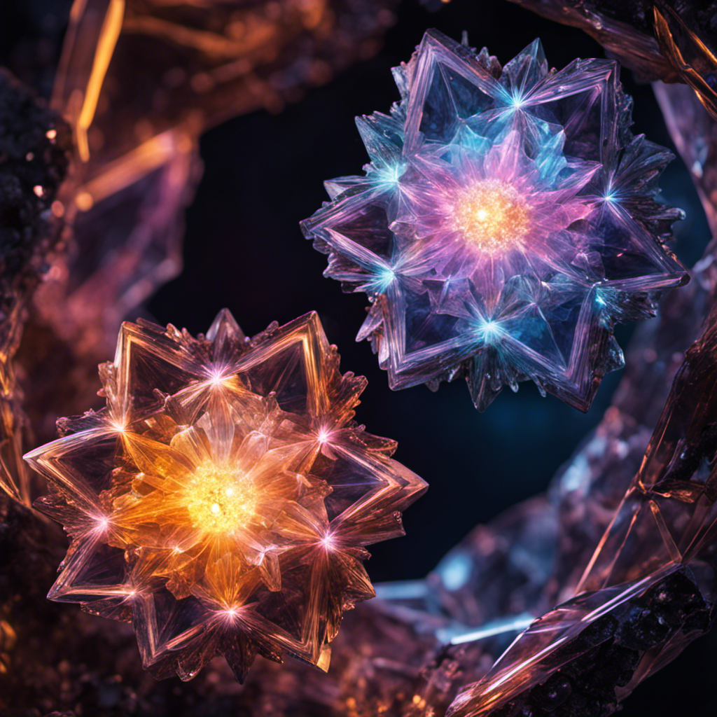 An image showcasing two crystals with varying lattice energies