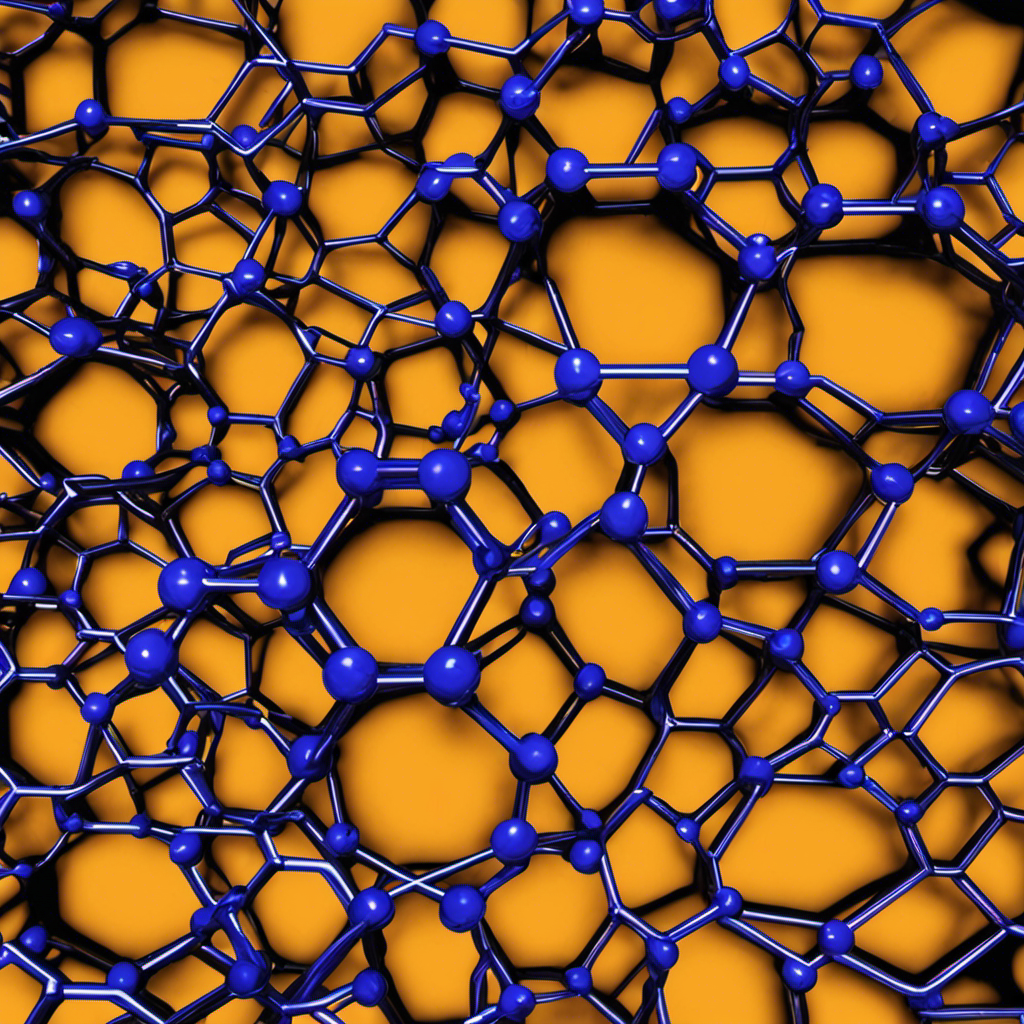 An image showcasing a vibrant lattice structure, where elemental ions are arranged in a highly compact manner
