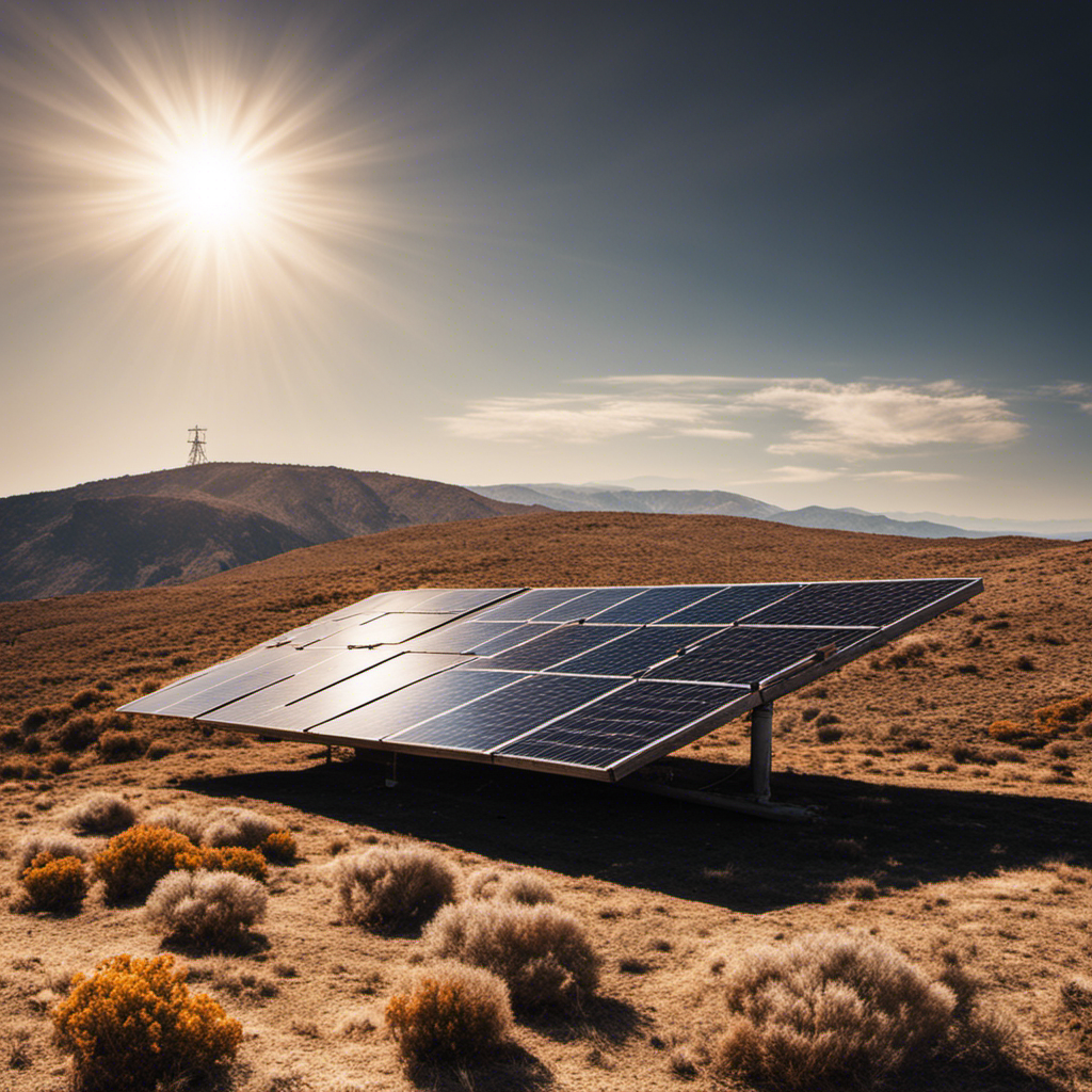 An image showcasing a desolate landscape with a dilapidated, abandoned solar panel installation, contrasting against a vibrant, sunlit background, emphasizing the inefficacy of this outdated method in harnessing solar energy
