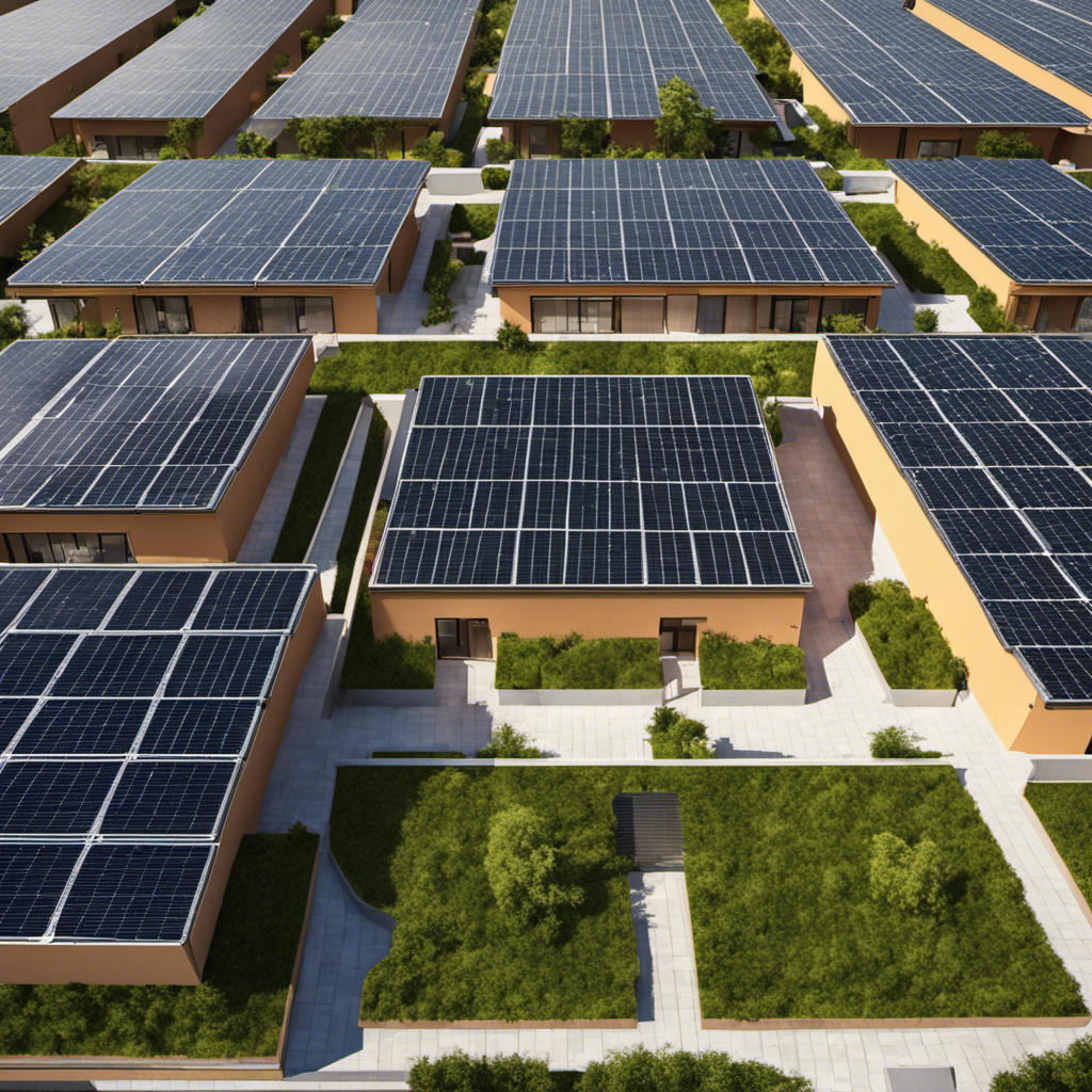 An image depicting a sun-drenched rooftop with solar panels efficiently converting sunlight into electricity