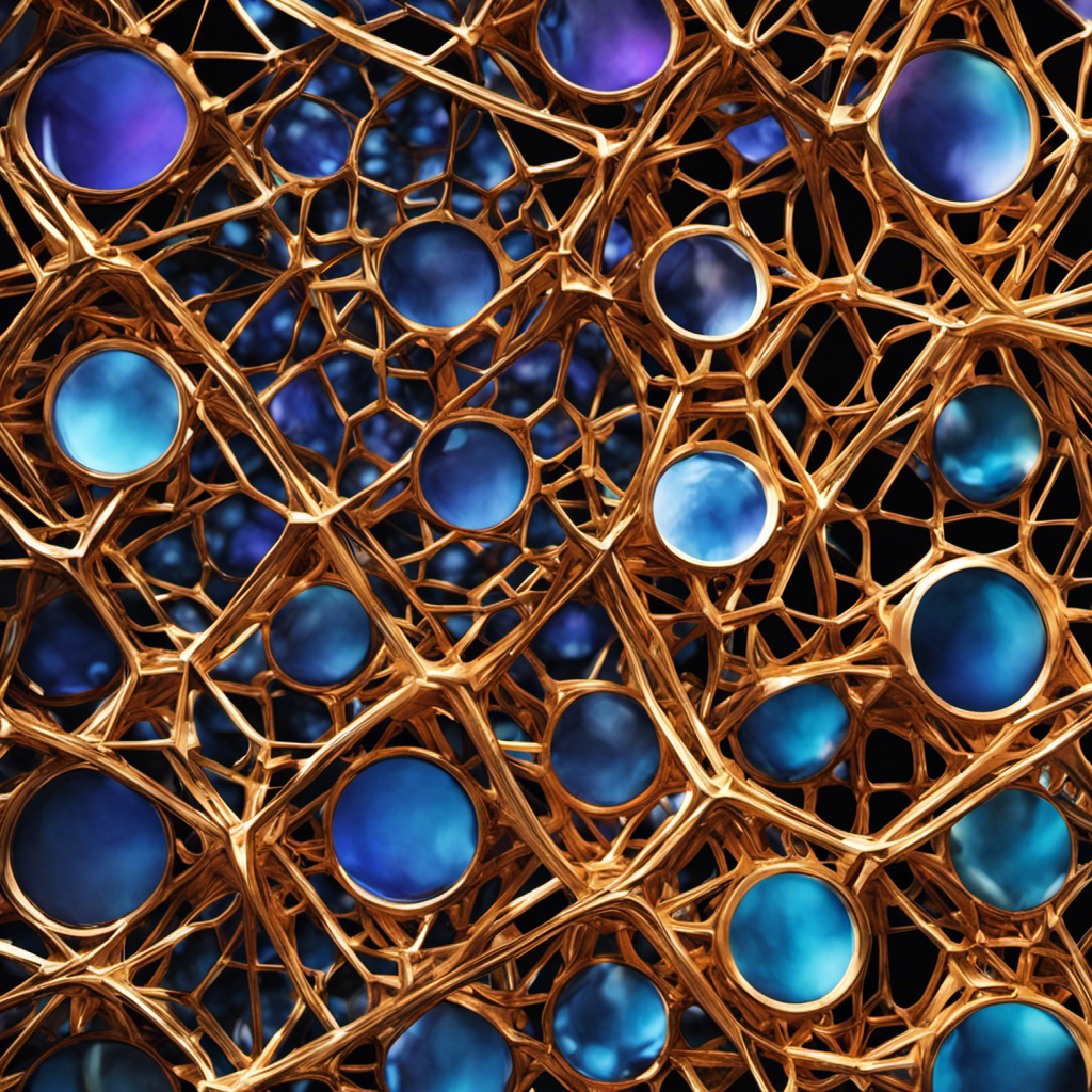 An image showcasing the intricate crystal lattice structures of various substances, emphasizing their complexity and density