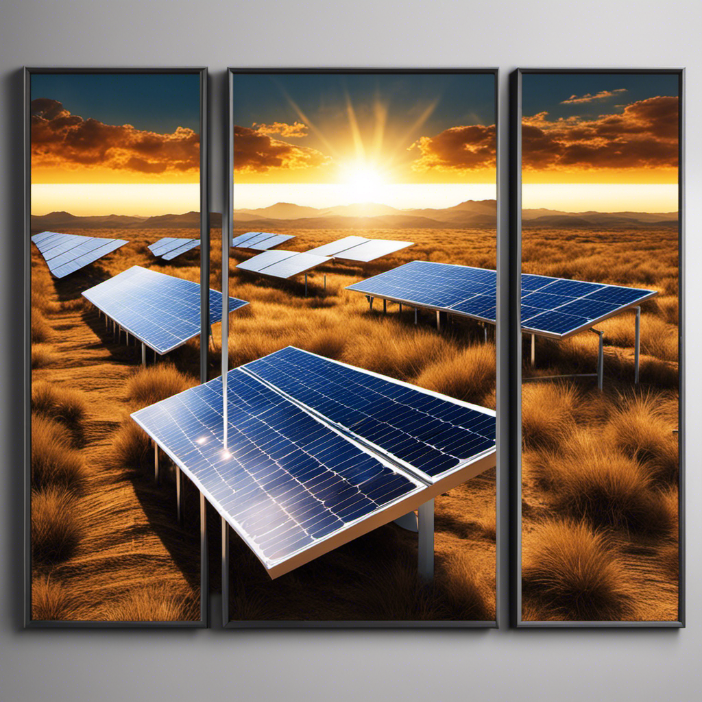 An image showcasing four identical solar panels, each made of different materials, varying in thickness