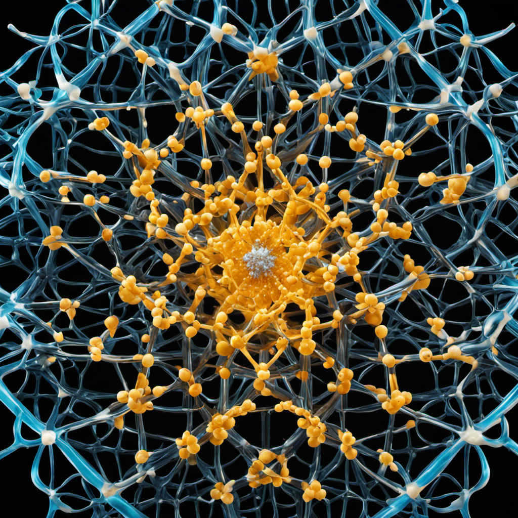 An image showcasing the process of sodium fluoride dissolving in water, capturing the intricate lattice structure breaking down, accompanied by vibrant water molecules surrounding the dissolved ions