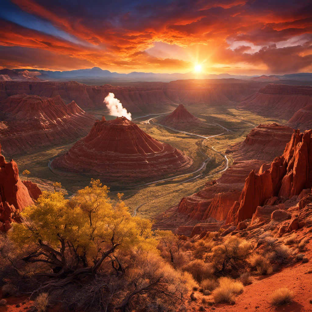 An image showcasing the mesmerizing landscape of the Southwestern U