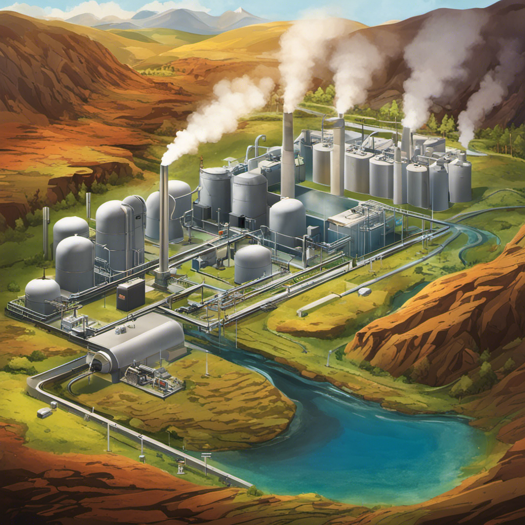 An image showcasing the fascinating process of geothermal energy generation