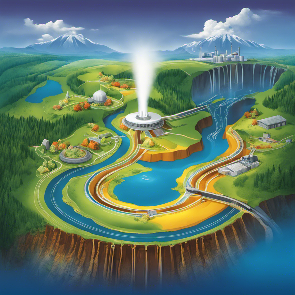 An image showcasing the Earth's perpetual geothermal energy cycle