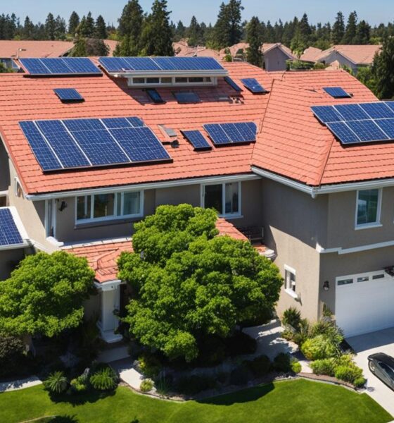 solar panels on tile roofs